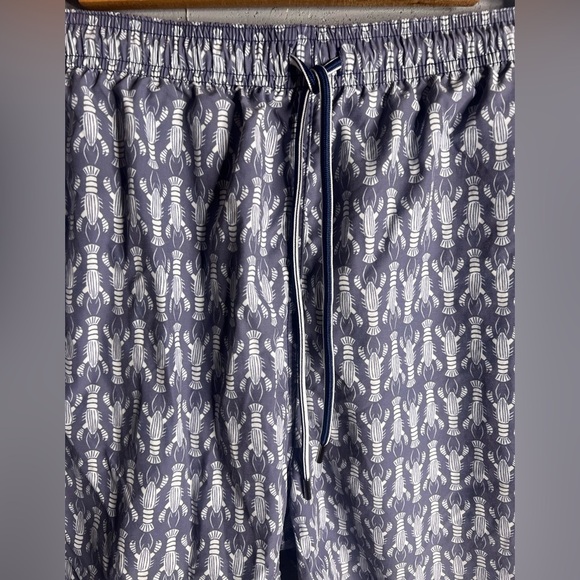 J. McLaughlin Lobster Men’s Swim Shorts Trunks in Blue Size XL - Picture 4 of 7